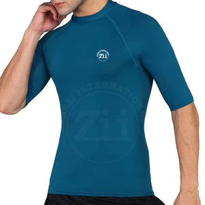 Diseña Tus Propias Camisetas de Compresión de Manga Corta Personalizables para Hombre - Ropa Deportiva Transpirable de Spandex/Poliéster - Product Image 1