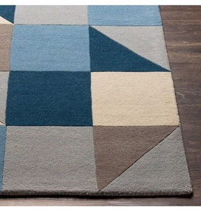 พรมปูพื้นที่ทันสมัยพรมขนสัตว์ถักมือดีไซน์สวยงามสำหรับตกแต่งบ้าน - Product Image 3