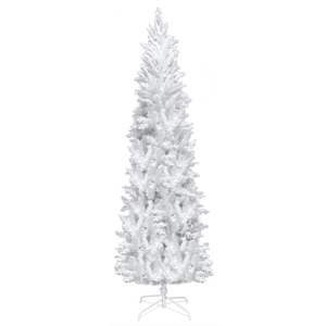 6.5ft Flocking <b>Tied</b> Light Christmas <b>Tree</b> RT for Festive Decorations From FCH - Product Image 1