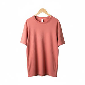 Camiseta Formal Oversize de Algodón 100% Pesado con Cuello Redondo y Hombros Caídos para Hombre, con Logotipo Personalizado, Anti-Pilling, Lisa, Venta al por Mayor - Product Image 2