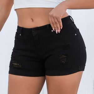 Shorts de Mezclilla de Alta Calidad para Mujer, Shorts de Cintura Alta para Damas, Moda de Verano, Estilo Urbano - Product Image 2