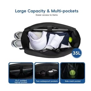 Oversized Quilted Tennis Tote <b>Bag</b> Multi-Functional Layers Polyester Lining for Gym Shoes Sports Gear New Universal Stock <b>Bag</b> - Product Image 2