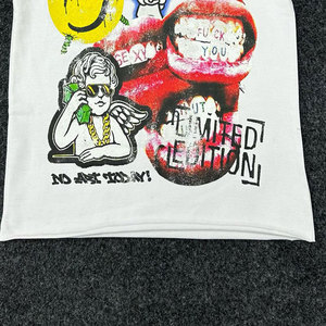 T-shirt graphique personnalisé pour homme en coton French Terry épais, coupe courte et ample, imprimé en sérigraphie - Product Image 5