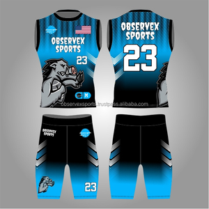 Uniformes de sublimación 7v7, uniformes 7on7 premium para equipo, transpirables, de secado rápido, de spandex, conjunto de camiseta y pantalones cortos para fútbol americano con bandera 7 contra 7 - Product Image 1