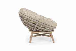 Fauteuil de loisirs en osier durable et écologique de style côtier moderne pour salon, balcon et jardin - Product Image 4