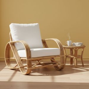 Chaises de salle à manger en rotin d'extérieur, tressées à la main, écologiques, résistantes aux intempéries, pour patio, jardin, balcon, salon - Product Image 1