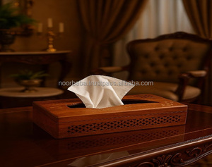 Caja de pañuelos de madera de Año Nuevo chino respetuoso con el medio ambiente de Noorbaba, organizador decorativo de mesa rectangular pulido, regalo de Año Nuevo - Product Image 4
