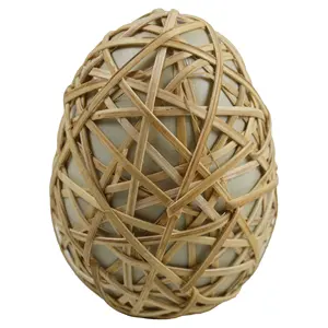 Festive Design Egg Rough And Vintage Finishing Decorative Easter Egg Colored And Multiple Designs Egg Indoor Decor