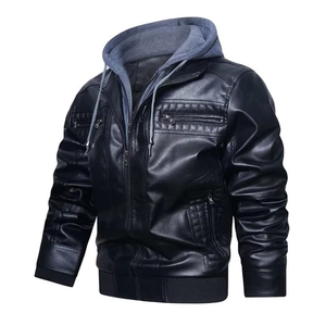 แจ็คเก็ตขายส่ง ซิปและเข็มขัดแบบกำหนดเอง แจ็คเก็ตหนังแฟชั่นผู้ชายสำหรับขี่มอเตอร์ไซค์ ผลิตในปากีสถาน ปรับแต่งแจ็คเก็ตหนังได้ - Product Image 2