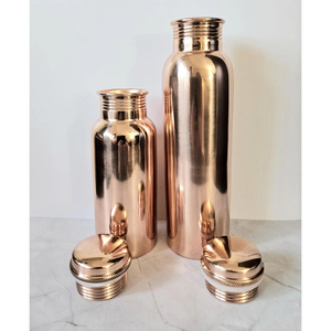 Botella Deportiva de Cobre para Bebidas al Aire Libre con Tapa, Revestimiento Anticorrosión, Apta para Agua Hirviendo, Ecológica - Product Image 4