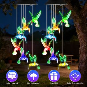 2 Pezzi Luci LED a Colibrì che Cambiano Colore, Impermeabili, Alimentate a Energia Solare, Campanelli a Vento per Giardino Esterno e Patio - Product Image 1