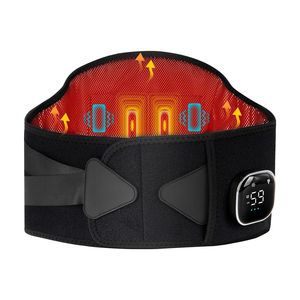 Massaggiatore lombare senza fili con 3 livelli di calore e 3 modalità di massaggio, cuscino riscaldante per alleviare dolori alla vita e alle crampi addominali. - Product Image 1