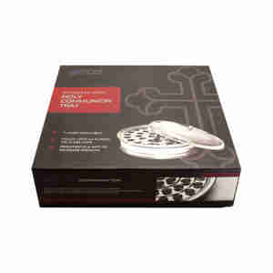 PREMIUM CHURCH GRADE STAINLESS STEEL <b>COMMUNION</b> TRAY SET 33 <b>CUPS</b> MIRROR FINISH WITH PLASTIC <b>CUPS</b> STABLE BASE DESIGN - Product Image 3