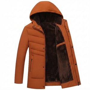 Ventes chaudes : veste d'hiver décontractée pour homme avec fermeture éclair, logo personnalisé imprimé, style streetwear, veste matelassée - Product Image 1
