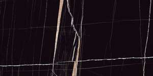 Carreaux de sol en porcelaine vitrifiée brillante grand format Lapiz Black Design, 600x1200mm, noir profond, pour décoration moderne - Product Image 5