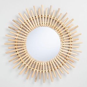 Miroirs en rotin classiques modernes les plus vendus, miroirs suspendus en osier naturel, miroirs muraux en provenance du Vietnam pour la décoration de la maison - Product Image 6