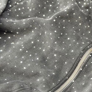 Statement-Making Fit Rhinestone Hoodie All Eyes On You in Cotton Blended Rockstar <b>Style</b> with Rhinestone Hoodie - Product Image 5