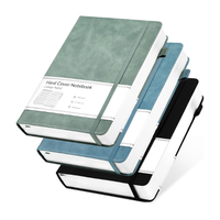 Cuaderno de Cuero PU A5, Tapa Dura, Diario de Escritura Grueso, Agenda de Trabajo con Cierre Elástico, Cuaderno de Oficina