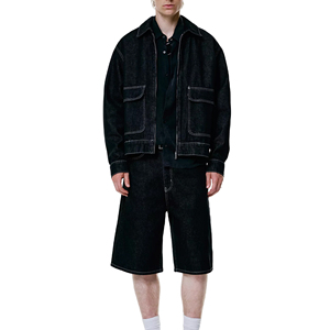 High Quality Summer Men's Casual Shorts <b>Sets</b> Wholesale Sleeve T Shirt and Denim Shorts Comfortable <b>Knitted</b> Fabric - Product Image 4