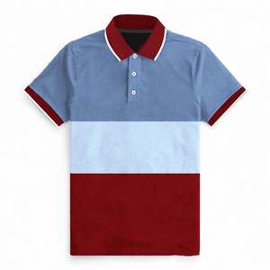 Custom Men Polo <b>Shirt</b> Colorblock Short Sleeve Contrast Trim Casual Golf Sportswear Embroidery Logo Wholesale - Product Image 1