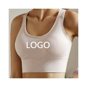 Soutien-gorge de sport noir pour homme avec dos croisé, maintien élevé, idéal pour le yoga et l'entraînement, en Spandex/Nylon, séchage rapide et respirant, col en U - Product Image 2