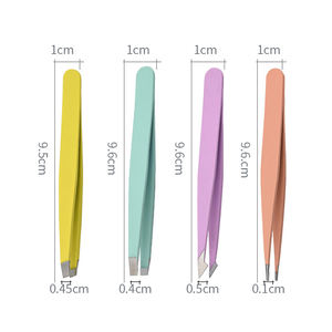 Pinzas Profesionales de Acero Inoxidable Coloridas y Resistentes a la Oxidación, Puntiagudas y Curvadas, Ligeras, para Cejas y Pestañas, Uso Personal y en Salón - Product Image 5