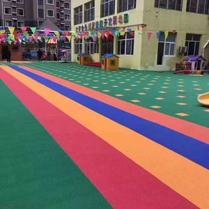 พื้นสนามเทนนิสชั่วคราวแบบ DIY สำหรับกลางแจ้ง วัสดุพลาสติก PP แบบพกพาสำหรับสนามบาสเกตบอล กระเบื้องพลาสติก - Product Image 4