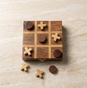 Jeu de Tic Tac Toe en bois de qualité supérieure, jeu de stratégie éducatif pour toute la famille, cadeau pour enfants et adultes, pour la maison - Product Image 1
