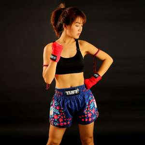 Pantalones Cortos de Muay Thai para Hombre, Estampado Vibrante, Cintura Elástica, para Entrenamiento, Gimnasio, Kickboxing, Ligeros, Coloridos - Product Image 6