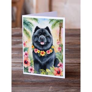 Lunatique Chow Chow Luau A7 Cartes De Voeux Pack de 8 Cartes De Note Vierges avec Enveloppes Taille 5x7 - Product Image 2