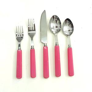 Ensemble de couverts de table avec manche en bambou naturel Ensemble de couverts en acier inoxydable avec bambou en bois naturel poli - Product Image 6