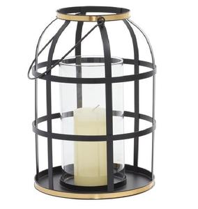 Wholesale Bulk Selling Portable Eco-Friendly <b>Set</b> of 2 Pcs Metal Candle <b>Lantern</b> With Black & Gold Finish <b>Lantern</b> for Christmas - Product Image 2