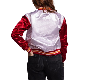 Premium Quality Crop <b>Tops</b> Varsity Jacket For <b>Women's</b> Long Sleeves With Custom Letter Chenille Patch Baseball Jacket - Product Image 6