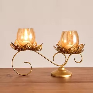 Exclusive Metal Tealight Candle Holder Diwali <b>Decoration</b> Elegant Festive Home <b>Decor</b> <b>Table</b> Accent Piece - Product Image 2