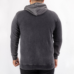 Men's Heavyweight Acid Wash <b>Hooded</b> <b>Zip</b> Sweatshirt Premium Streetwear Tracksuit Custom Colors OEM ODM Best Factory Price - Product Image 3