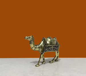 Nirmala Handicrafts Handmade Brass Camel <b>Statue</b> Wax Casting Decorative Camel Figurine Rajasthan for Tabletop Home Office Decor - Product Image 1
