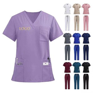 Uniformes Médicos Personalizados al por Mayor, Unisex, 94% Poliéster, 6% Elastano, Ropa de Clínica OEM, Uniformes Transpirables para Enfermeras, Esteticistas y Dentistas - Product Image 1