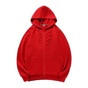 Sudadera con Capucha para Hombre, Color Sólido, con Cierre, Informal, Tejida, 100% Algodón, Transpirable, Ecológica, Impermeable, Cortavientos, Corte Holgado - Product Image 3