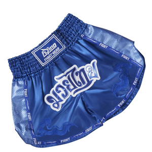 กางเกง MMA ผ้าซาตินโพลีเอสเตอร์ 100% ขายดี ออกแบบเองได้ ป้องกันรอยยับ พิมพ์ลายแบบ Sublimation สำหรับคิกบ็อกซิ่ง เหมาะสำหรับทุกเพศ - Product Image 5