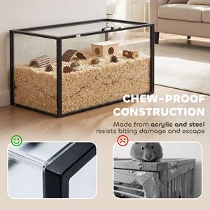Gabbia di Allevamento in Acrilico per Piccoli Animali - Grande, Anti-Masticazione, con Parte Superiore Apribile - Product Image 5