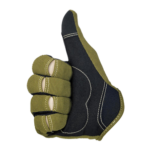 Guantes Cortos de Motocross SAAR INDUSTRIES de Cuero Marrón con Cierre de Cremallera en los Dedos, Pantalla Táctil Bidireccional y Antideslizantes - Product Image 2