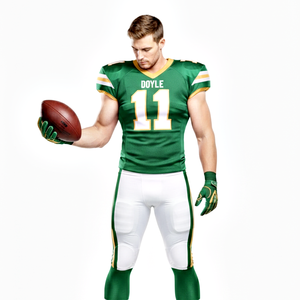 Uniforme de football américain professionnel de couleur verte, maillot de football à manches courtes avec short de qualité supérieure au prix d'usine - Product Image 5