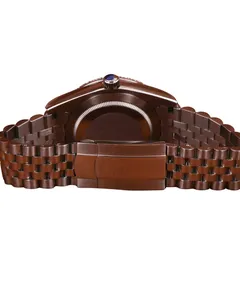 Reloj de Lujo para Mujer con Incrustaciones de Diamantes, Acero Inoxidable, Moissanita VVS, Estilo Hip Hop, Personalizado, Esfera Negra, Alta Calidad - Product Image 4