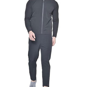 Conjunto deportivo a rayas para hombre, corte ajustado, personalizado, cómodo, elegante, moderno, con cremallera. - Product Image 1