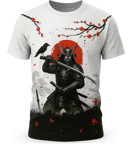 Camiseta de Hombre al por Mayor de Alta Calidad, 100% Poliéster, Tejido Transpirable, Corte Holgado, Manga Corta, Diseño Personalizado, Tallas Grandes, Estampada - Product Image 1