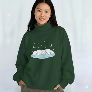 High Quality Mockneck Sweatshirt For Women OEM Custom Logo Cozy Fabric Casual Street Style - Product Image 1