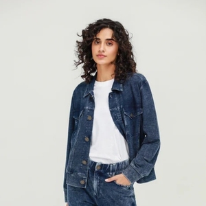 Chaqueta de Mezclilla Vintage para Hombre y Mujer, Chaqueta Clásica de Jean Azul con Múltiples Bolsillos, Personalizable - Product Image 6