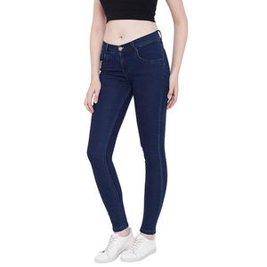 Custom New Design High Quality Style Women Jeans Pant Solid Color Comfortable Women Jeans Pant Breathable Jeans Pant OEM - Product Image 2