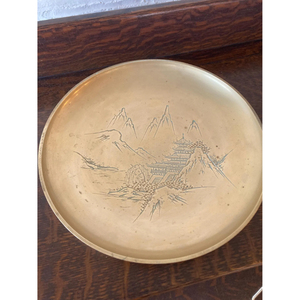 Assiette de service ronde en laiton de qualité supérieure au design vintage pour hôtel, mariage et accessoires de cuisine à domicile - Product Image 4