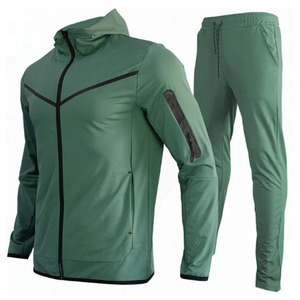Chándal Deportivo Unisex con Capucha, Manga Larga, Color Sólido, Casual, con Bloques de Color, Transpirable, de Algodón, para Invierno, Corte Regular, con Bolsillos Laterales - Product Image 2
